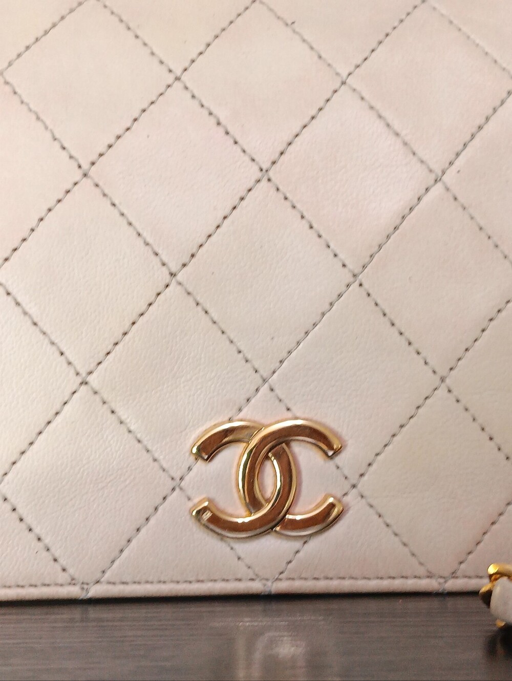 Chanel ✨️ Vintage Medium Full Flap Cream Beige Lambskin 24K GHW - Picture 4 of 15